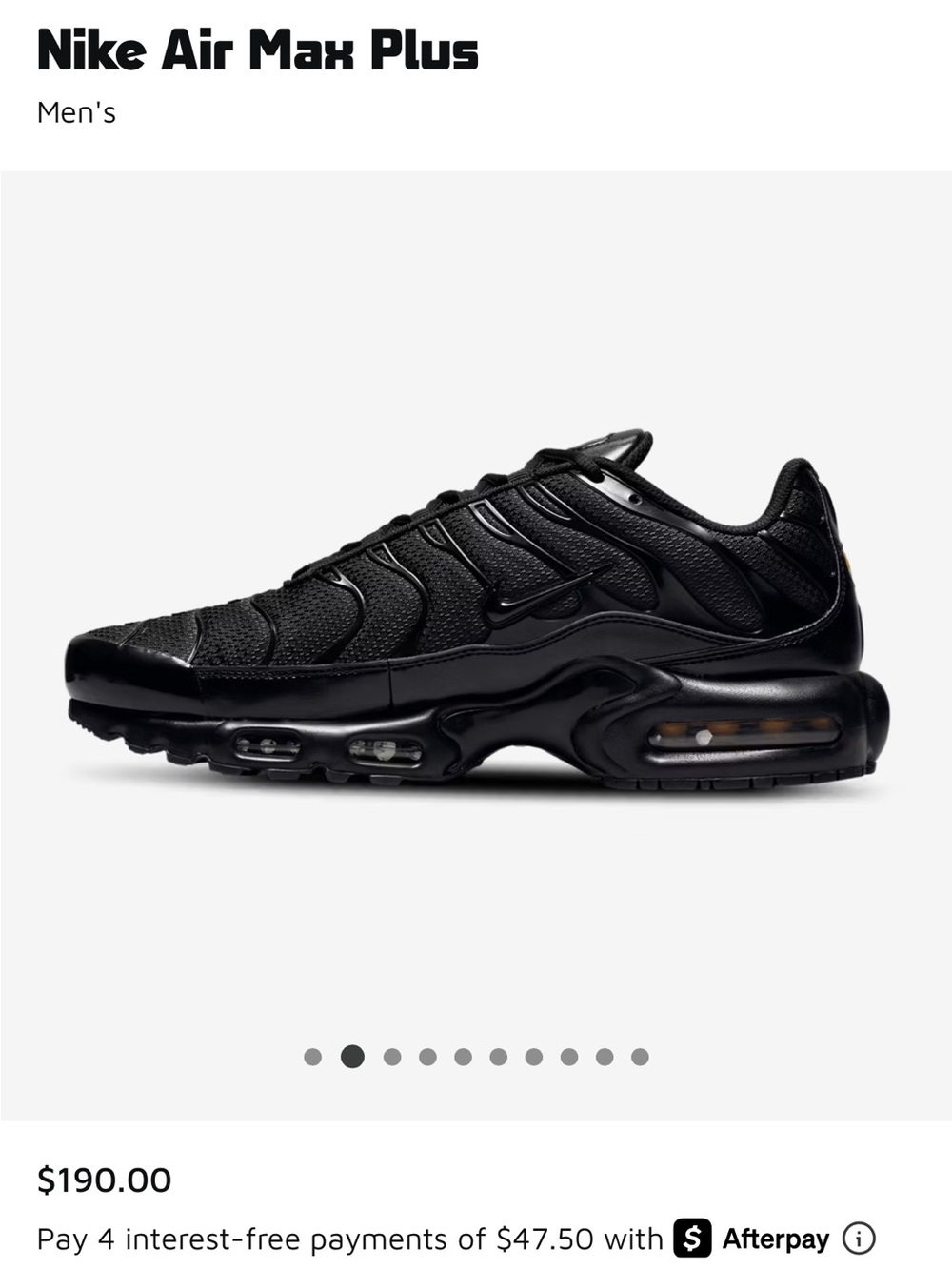Nike Air Max Plus Men's Sneakers - Black